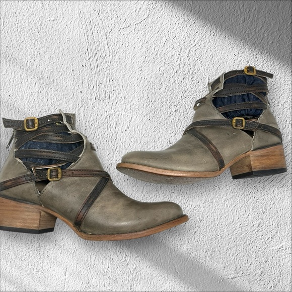 Freebird by Steven Stair Booties Size‎ 8 Bohemian Western Southwestern Leather - Picture 4 of 16